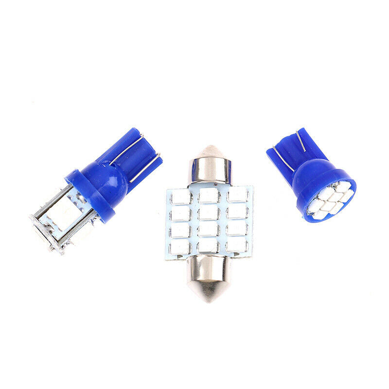 13x Blue Car LED Lights Interior Package Kit for Dome License Plate Lamp .l8