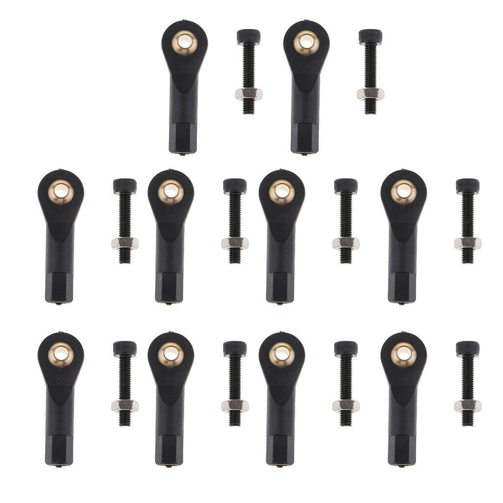 Nylon Link Rod End Ball Joints for 1/10 RC Car Crawler Buggy (Pack of 20pcs)
