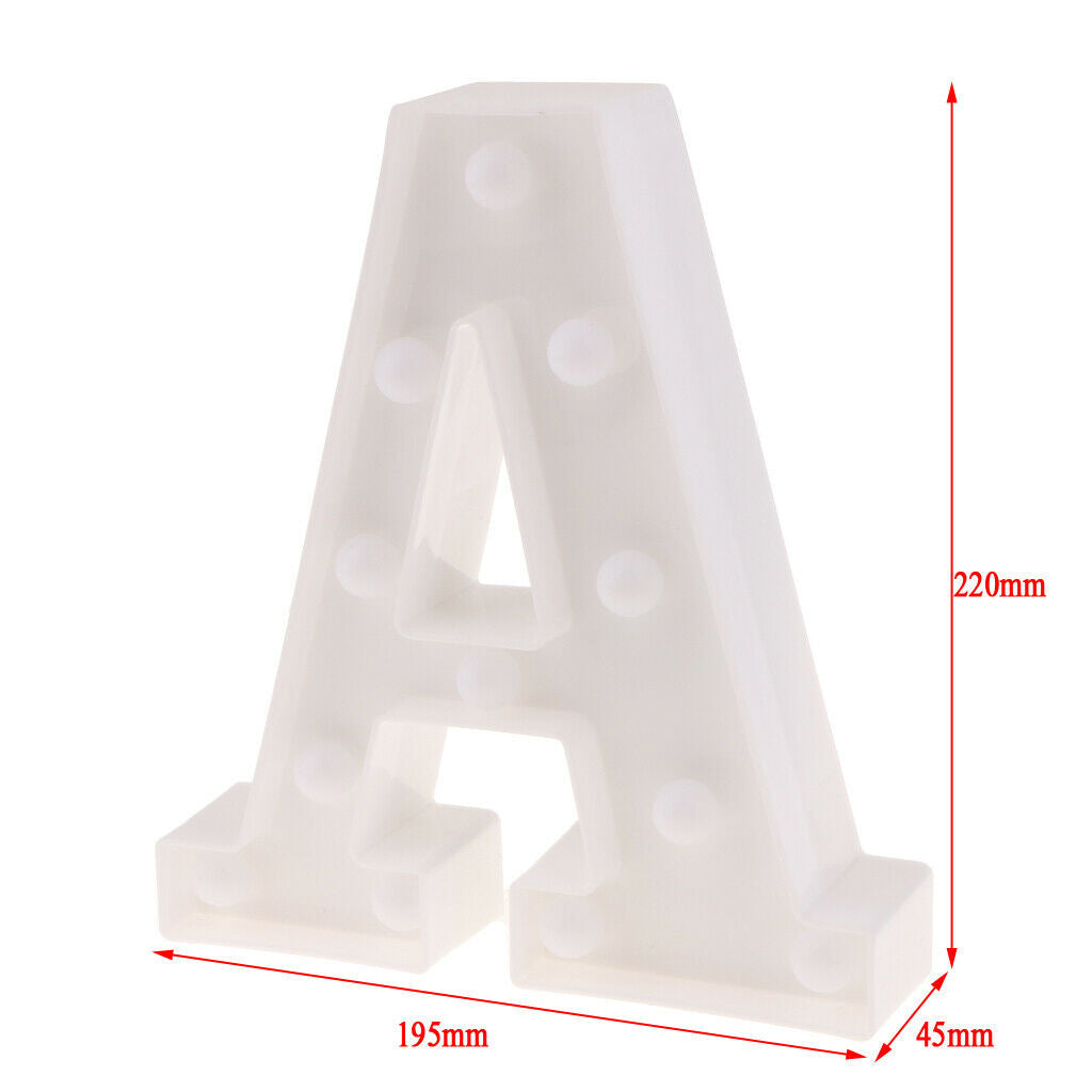 3x Creative Alphabet Light Romantic Night Light Letter Light Standing Desk