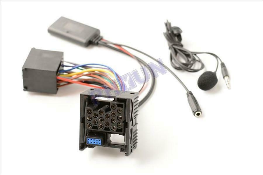 For 2002+ BMW E46 3 Series Radio Bluetooth AUX IN Cable Adapter w/ Microphone