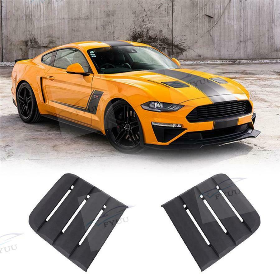 Matte Black Hood Vent Heat Extractors Cover For 2018-2021 Ford Mustang 422083