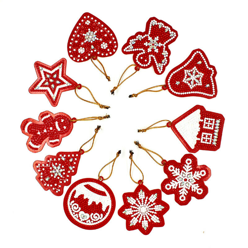 DIY 5D Diamond Painting Christmas Tree Pendant Hanging Ornament Decoration Cr DD
