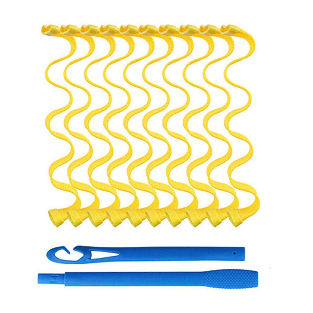 24pcs Hair Curlers Curl Styling Kit No Heating for Girl Women Supplies 45cm