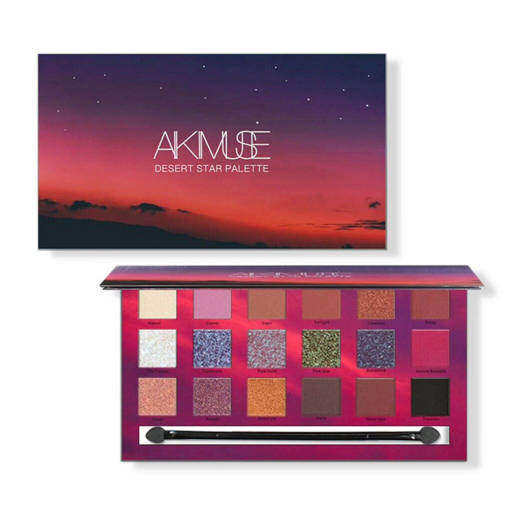 18 Colors Glitter Eyeshadow Palette Shimmer Ultra Pigmented Makeup Eye Shadow