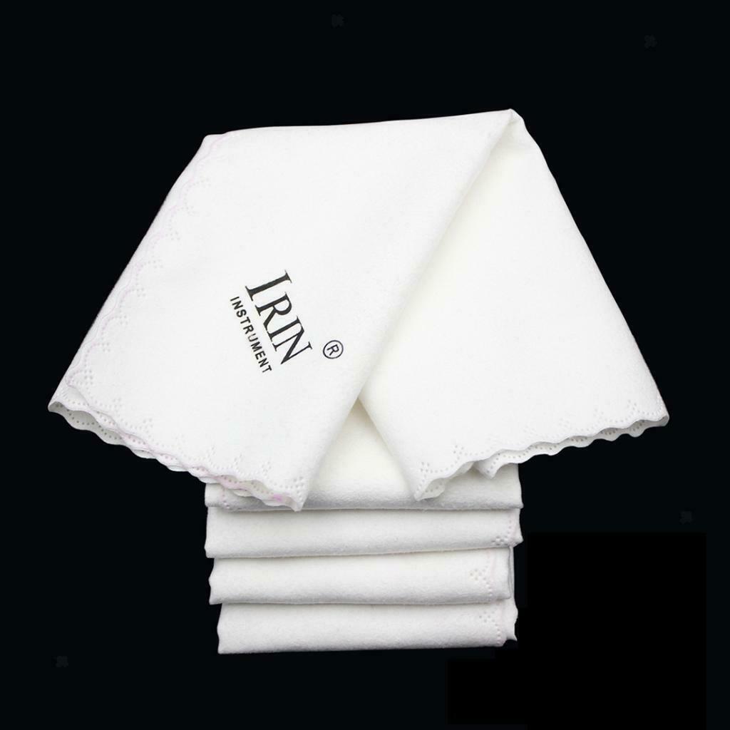 5 Pcs Professional Guitar / Piano Cleaner Cleaning Small Cloth Towel  White