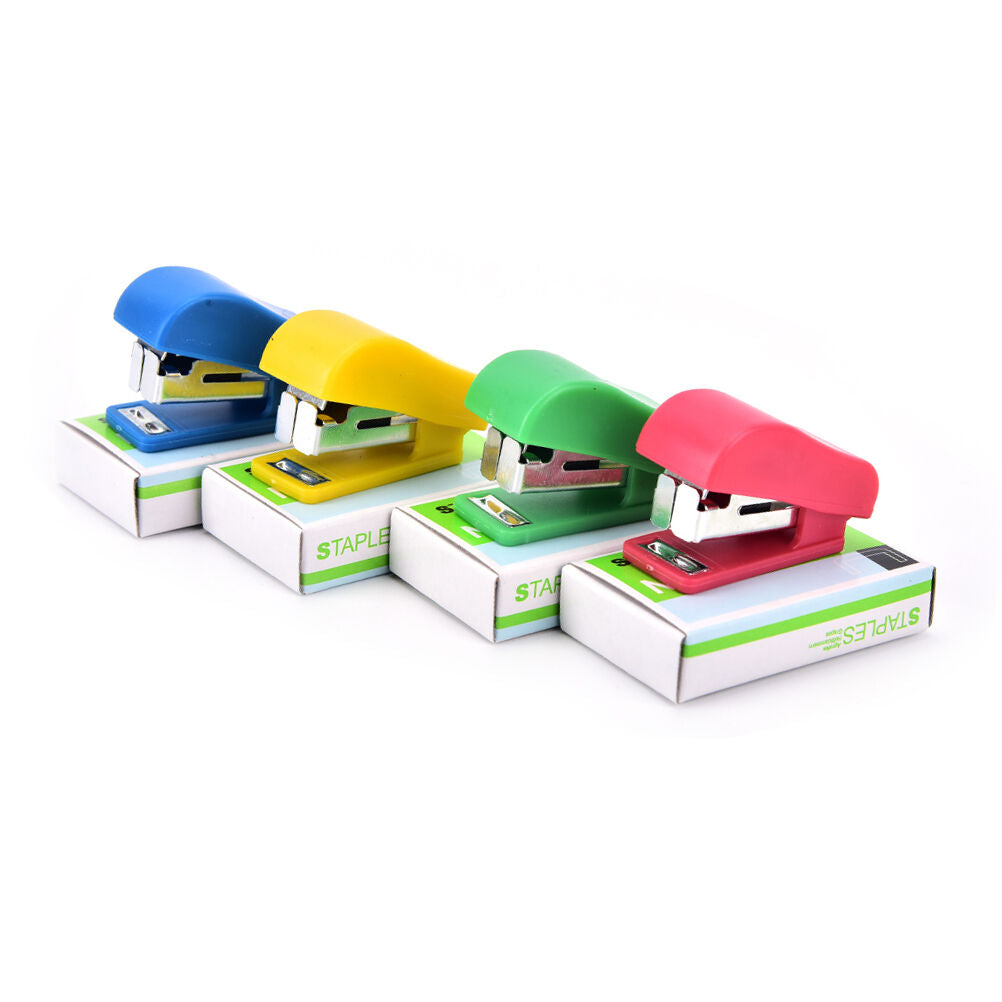 Office Student School Home Mini Cartoon Paper Document Stapler With Staple.l8