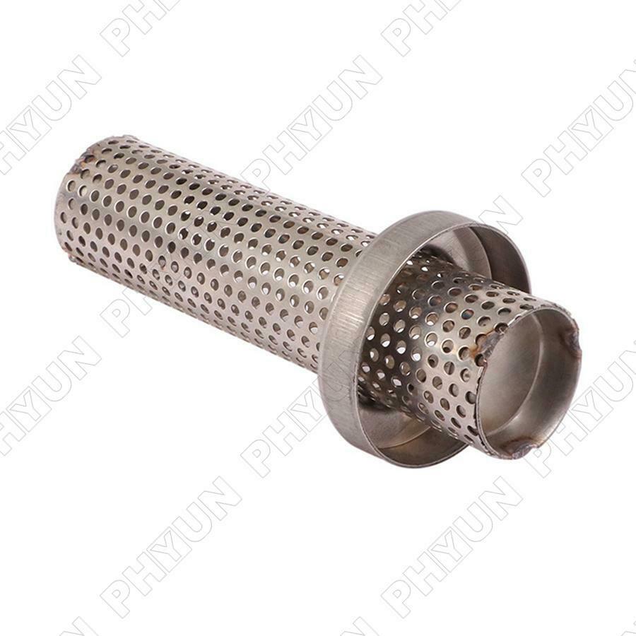 2.4" Motorcycle Exhaust Pipe Silencer Muffler Premium Stainless Steel Universal