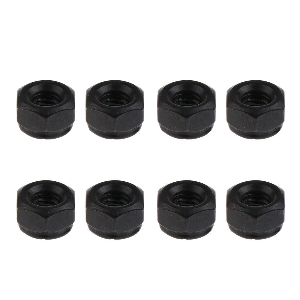 8 Sets Skateboard Mounting Bolts Longboard Screw Nuts Hardware 5x27mm Black