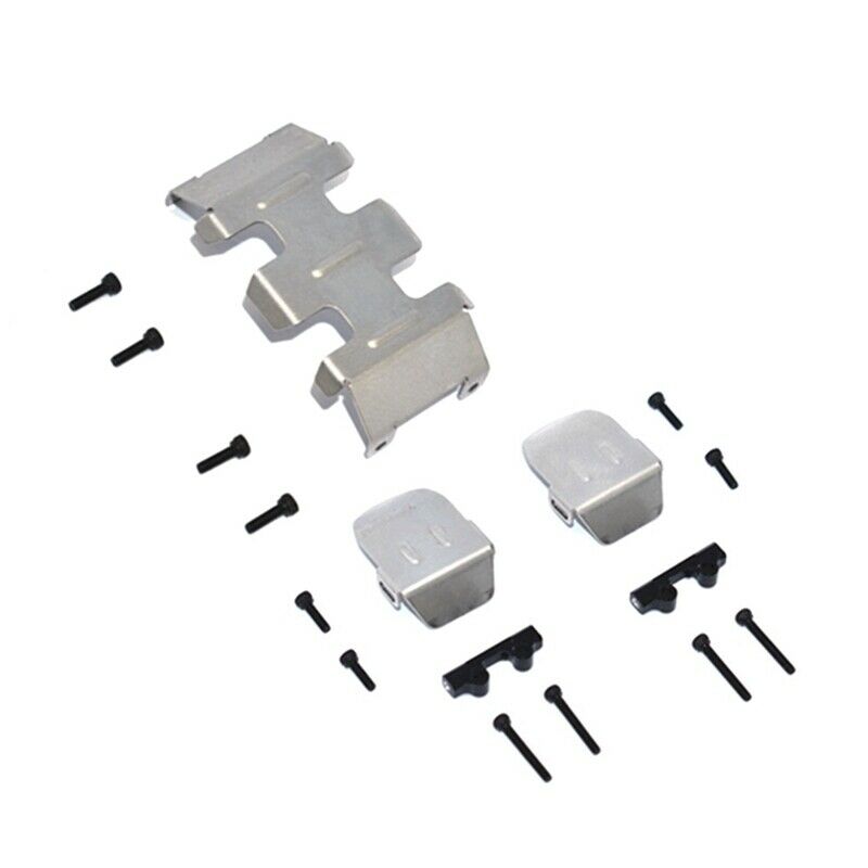 Stainless Steel Chassis Armor GearBox Axle Protector for 1/24 RC Cler Axial SCQ4