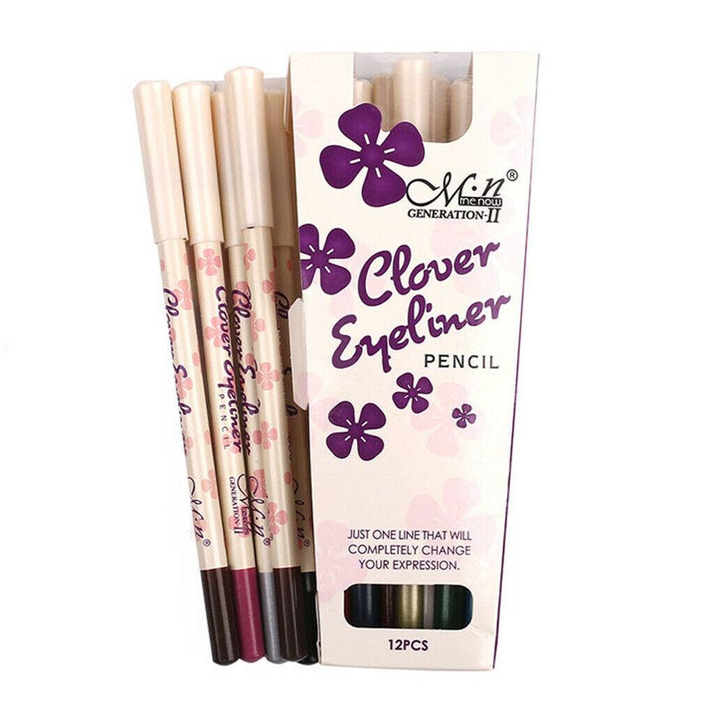 12pcs/Kit 12 Colors Professional Eyeliner Makeup Waterproof Eye Liner Pencil