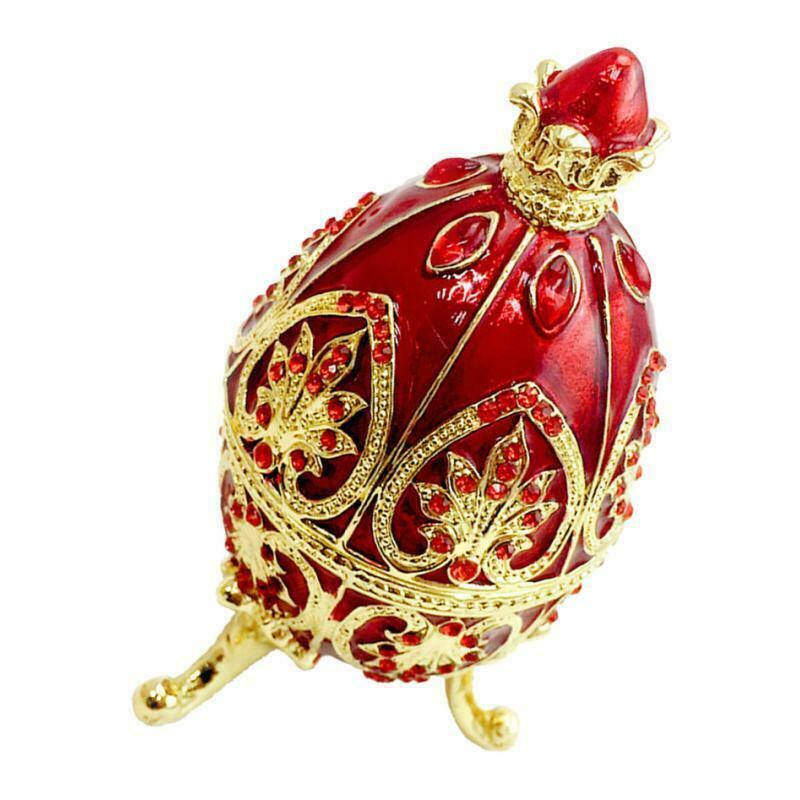 Pack of 2 Easter Egg Jewelry Box Storage Organizer Birthday Decor Ornament
