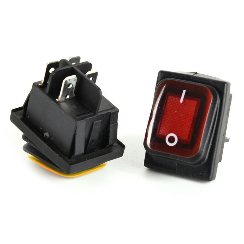 Waterproof 4 Pin 12V LED Rocker ToggleSwitch Momentary Car Boat Marine On-.l8