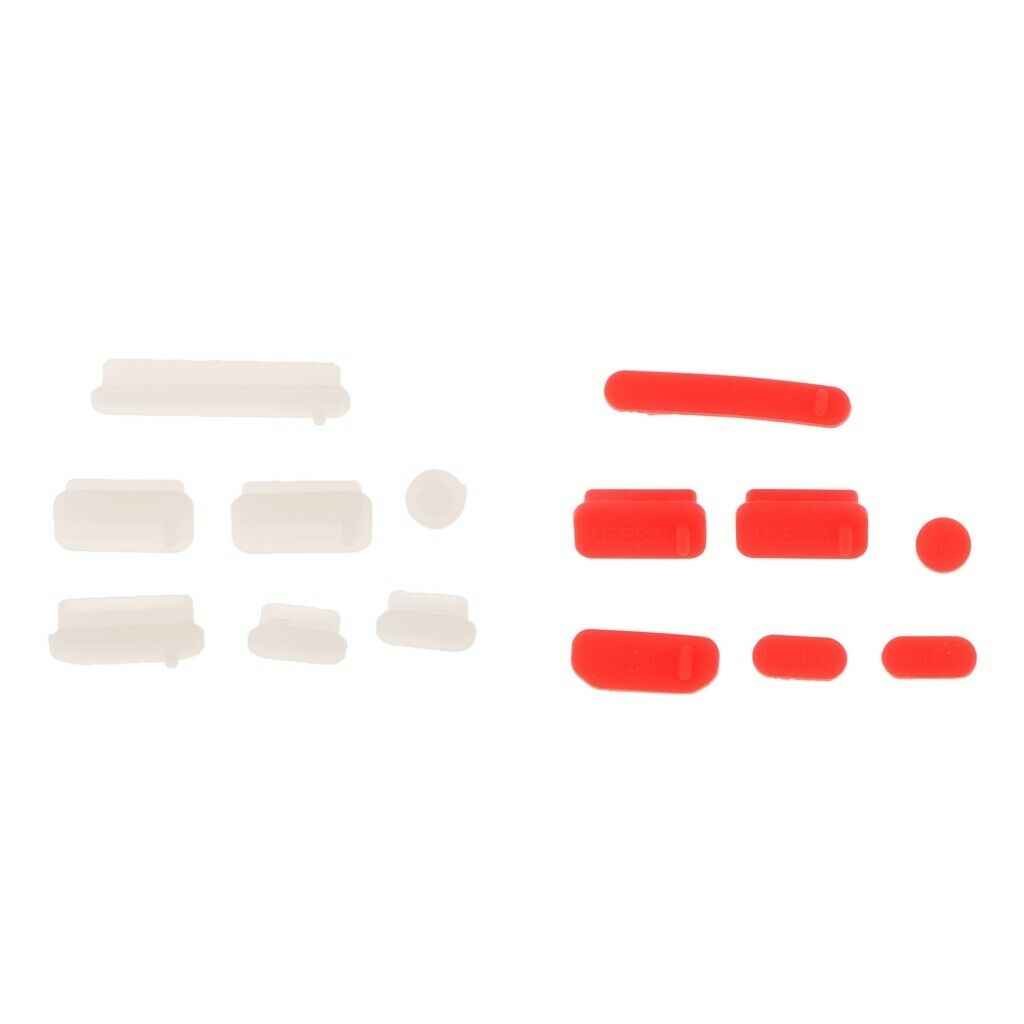 Red + White USB HDMI Audio Port Stopper Dustproof Cover Coverper For PC