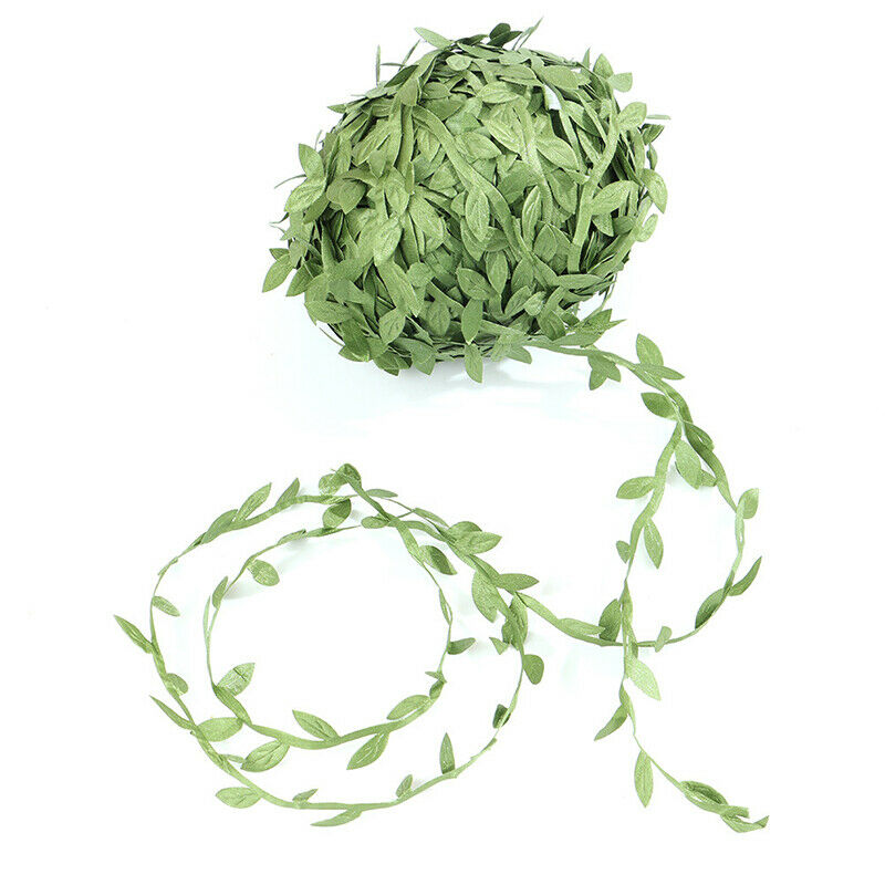 Olive Leaves Leaf Trim Ribbon for DIY Craft Decoration (84 Yards Green)ZTM Qx