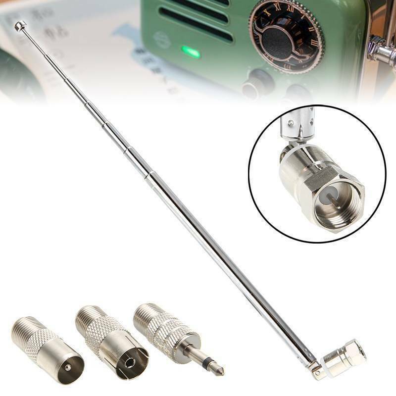 1xTelescopic FM Aerial Antenna Indoor for TV FM AM Radio Home Stereo Receiver AV