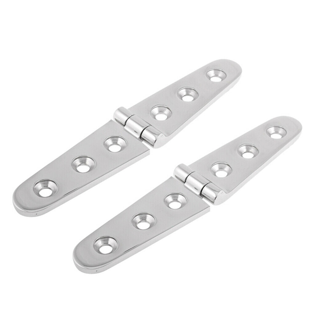 2PCS 6" Cast Strap Hinge 316 Stainless Steel Hardware For Boat Marine Yacht
