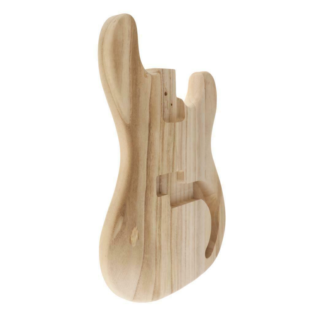 Bass DIY Kit Solid Maple Body Unfinished for PB Bass Electric Guitar Replacement