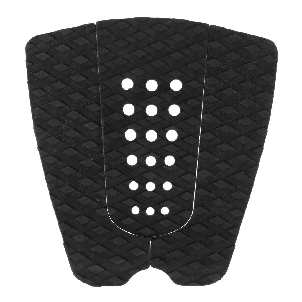 3Pcs Premium Black EVA Surf   Traction Pad Deck Grip Surfing Surf Tail Pad