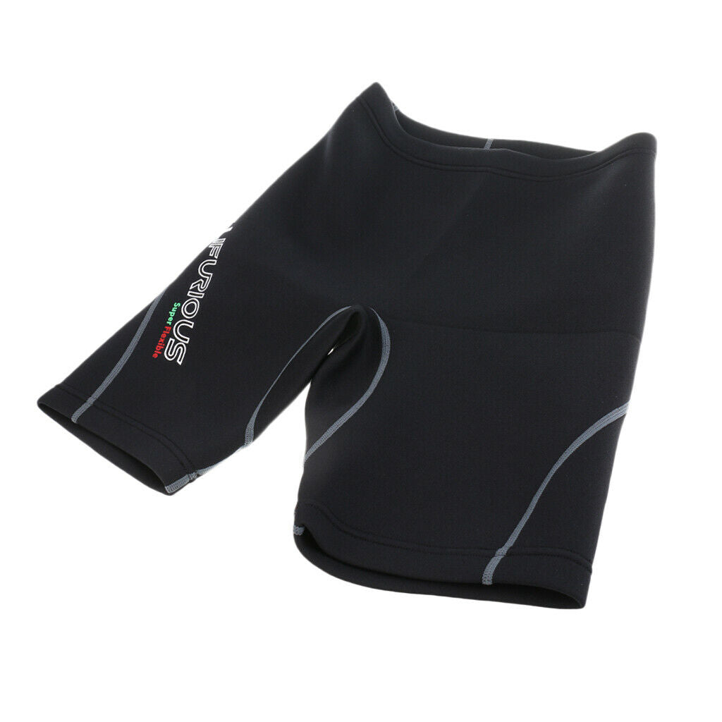 2mm Neoprene Men's Wetsuits Shorts Super Stretch Swimming Swimwear Black M