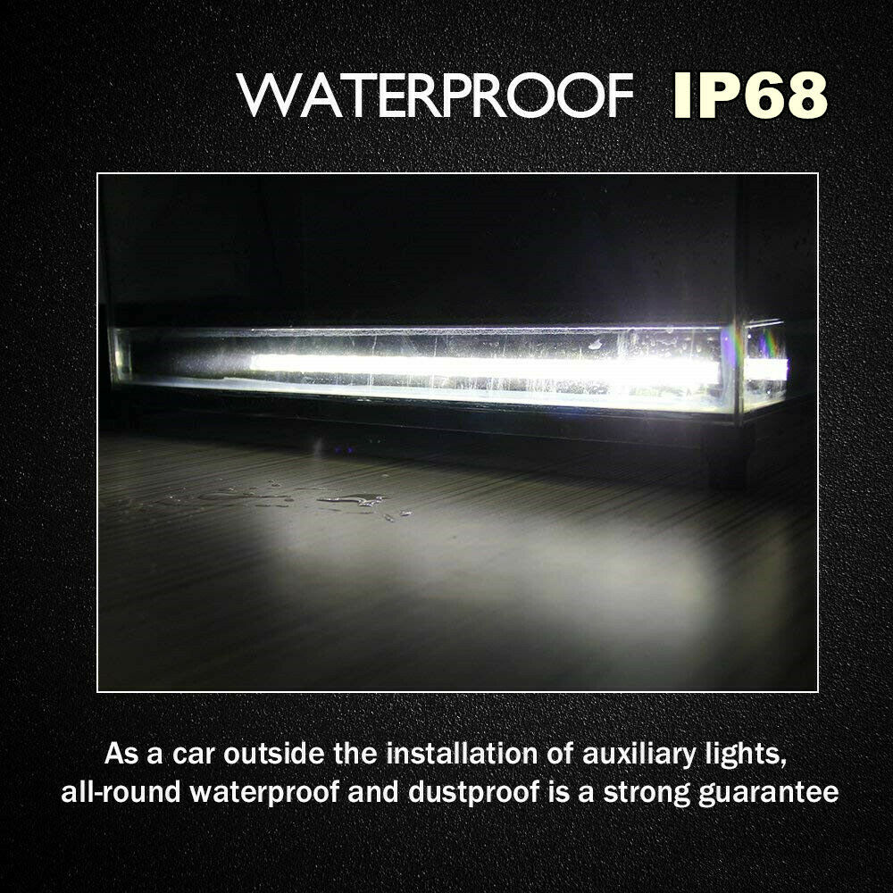 8'' 18W 6D Spot Beam LED Work Light Bar Single Row Off road Lamp 1800LM 2PCS