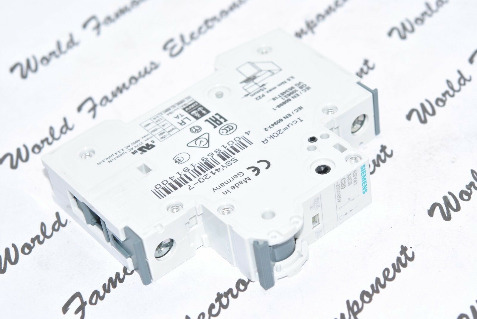 1pcs - SIEMENS 5SY41-MCB-C20 5SY41MCBC20 20A 1P ~230/400V Circuit Breaker