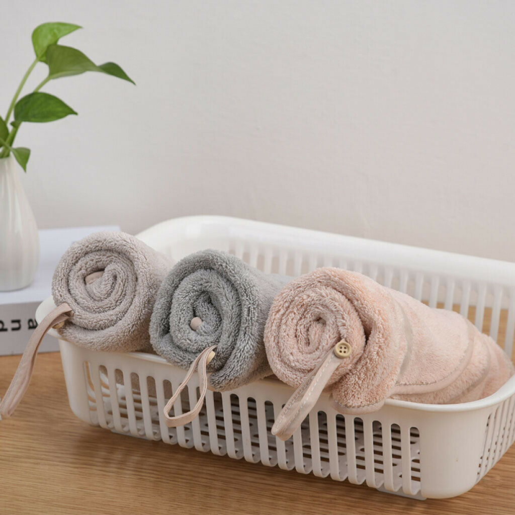 Bathroom Wipe Towels Thicken Washcloth Hanky Water Absorbing Dia. 50cm 2lots