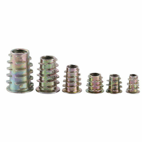50x M4/M5/M6/M8/M10Hex Socket Drive Insert Nuts Threaded Zinc Alloy Iron