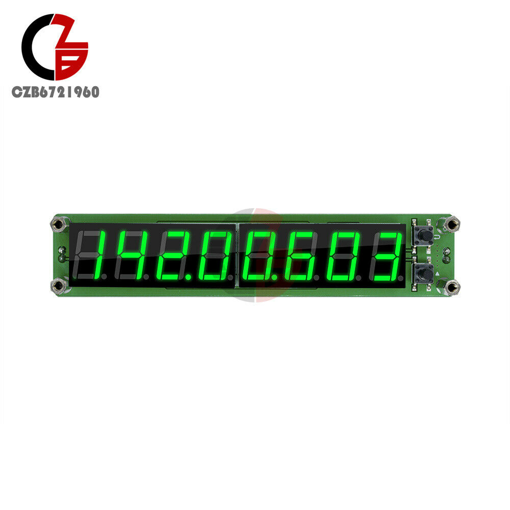 Green RF Signal Frequency Counter Cymometer Tester Meter 0.1-60MHz 20MHz~2.4GHz