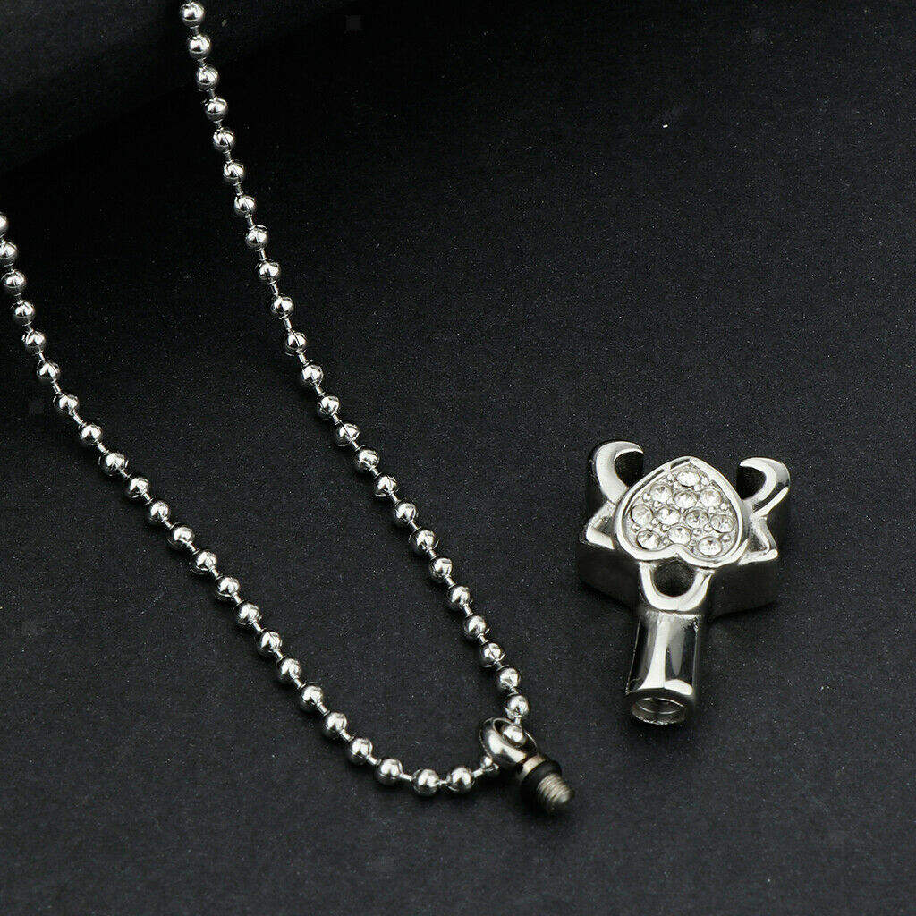 Stainless Steel Urn Pendant Necklace Cremation Jewelry Ashes Keepsake 7