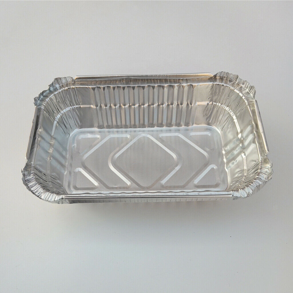 40x Disposable Aluminum Foil Grill Drip Pans for BBQ Baking Roasting 700ml