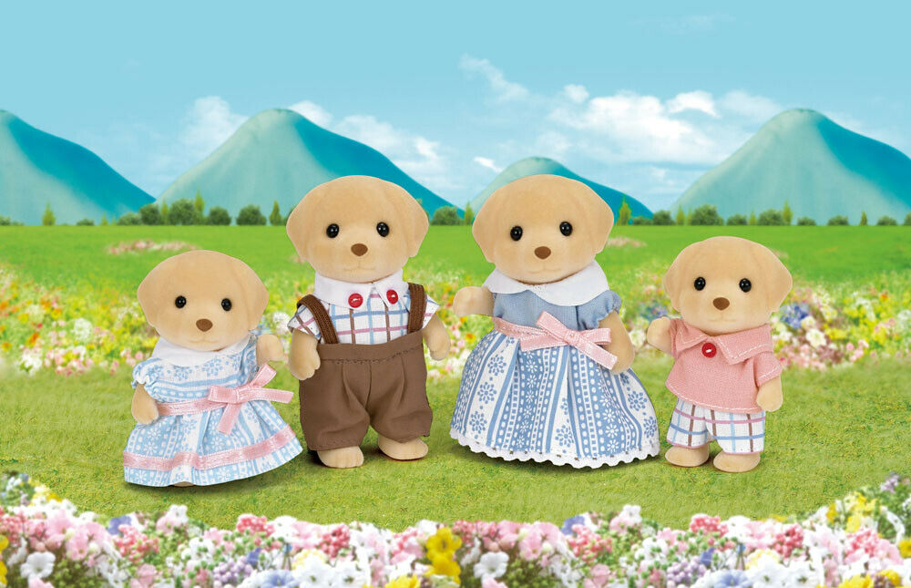 Sylvanian Families Family Set 5182 Yellow Labrador Family /3+ Brand New In Box