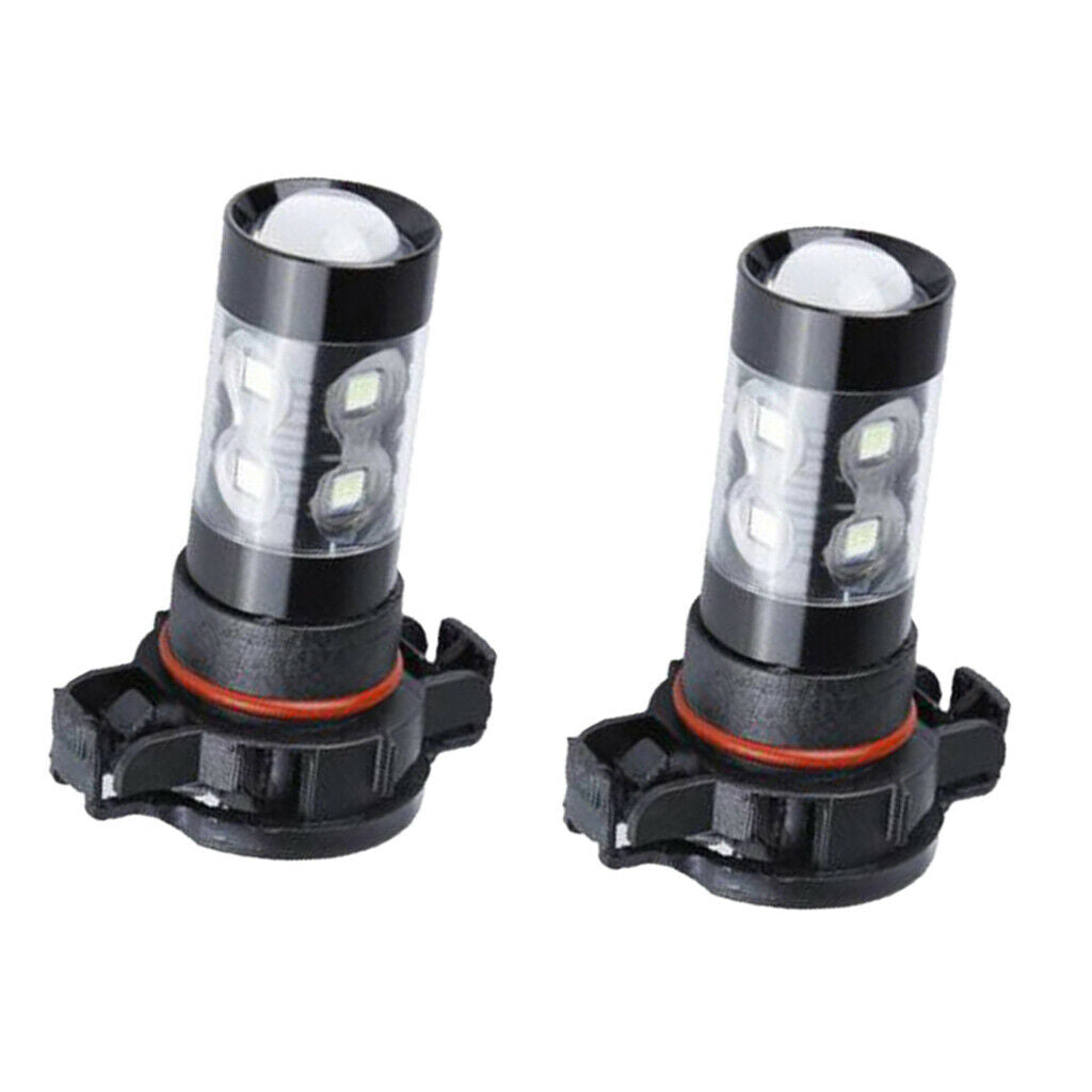 2 pieces H16 5202 50W Aluminum Fog Light Bright LED Bulbs Ice Blue