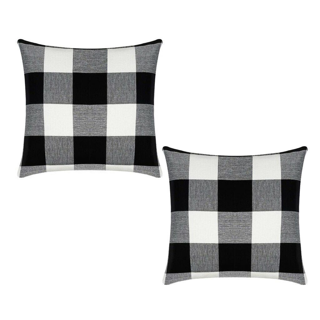 2x Square Sofa Bed Backrest Cushion Covers Replacement Home Decoration