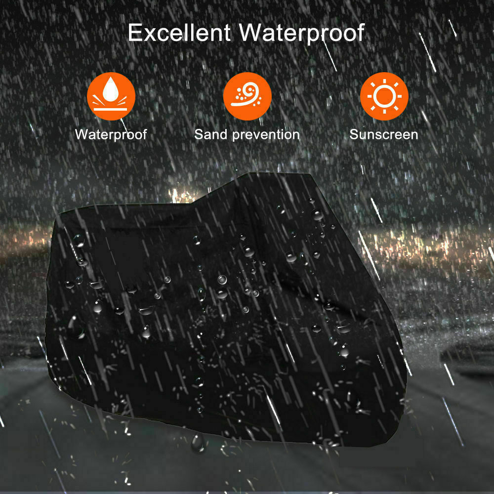 One XXL Size Black Motorcycle Cover Rain Sun Prevention Motocross Bike Universal