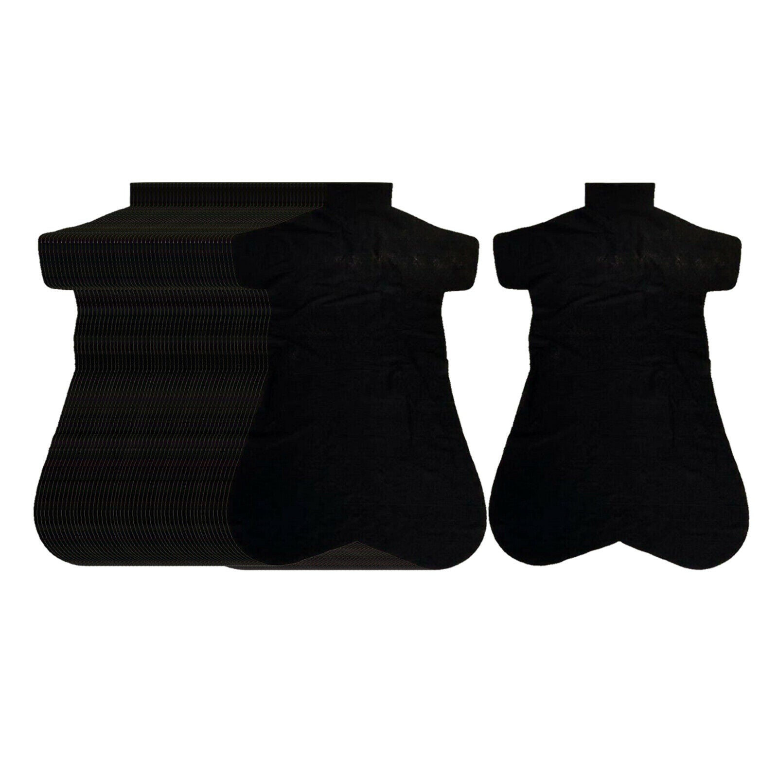 50pcs/set Disposable Back Shaped Pads Back Sheet Non-woven Fabric Black
