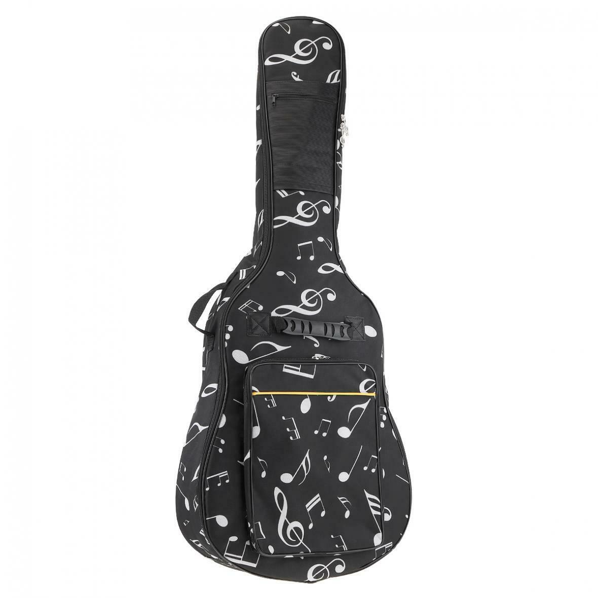 40 41'' Musical Note Folk Acoustic Guitar Case Gig Bag Soft Waterproof  Backpack