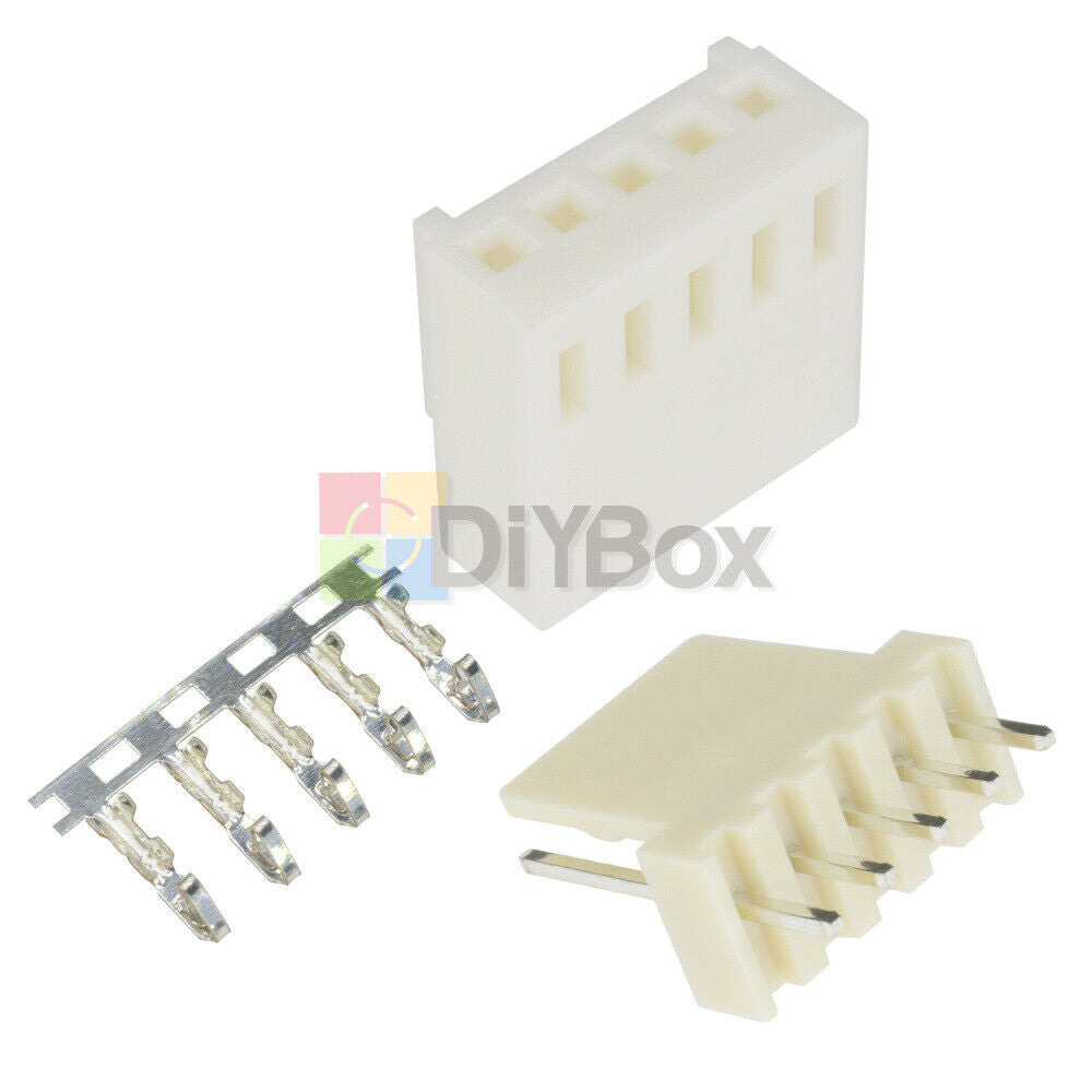50Pcs KF2510-5P 2.54mm Pitch Pin Header+10x Terminal + 10x Housing Connector Kit