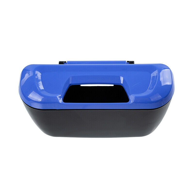 Office Car Trash Bag Litter Bin Can Garbage Waste Storage Organizer Box Blue