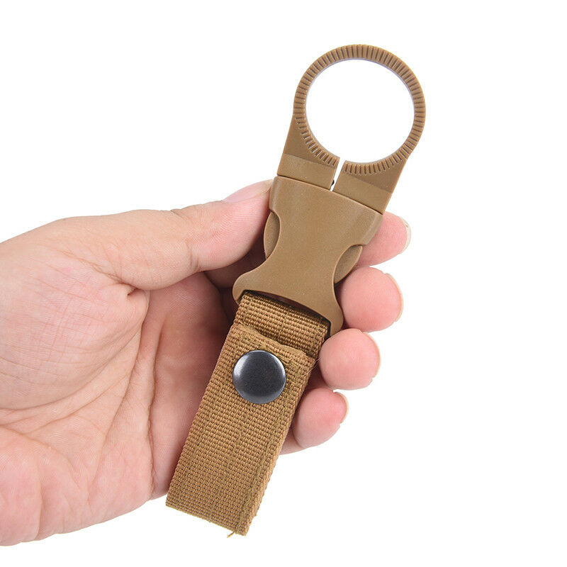 Outdoor Nylon Webbing Buckle Hook Water Bottle Holder Clip Belt Backpack .l8