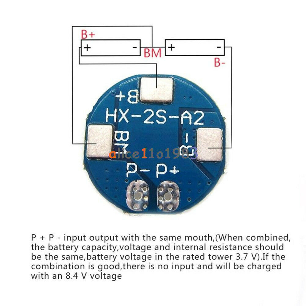 2PCS 2S 5A Li-ion Lithium Battery 7.4v 8.4V 18650 Charger Protection Board BMS