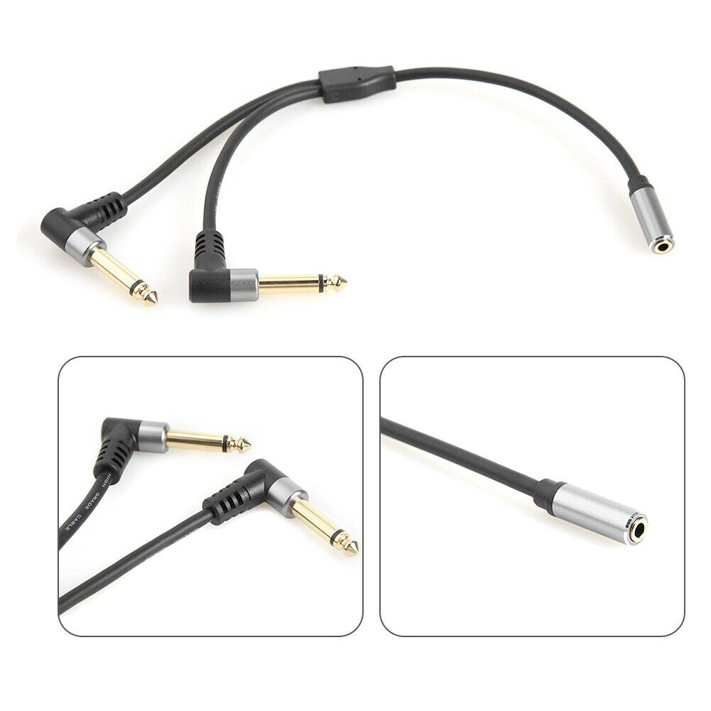 1/8 Inch Socket to 1/4 Inch Plug Y Splitter Adapter Cable 0.24M 3.5mm Female SC1