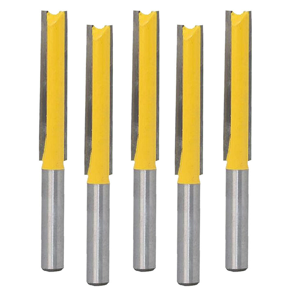 5pcs Extra Long Straight Router Bit Flush Router Bit Shank Woodworking