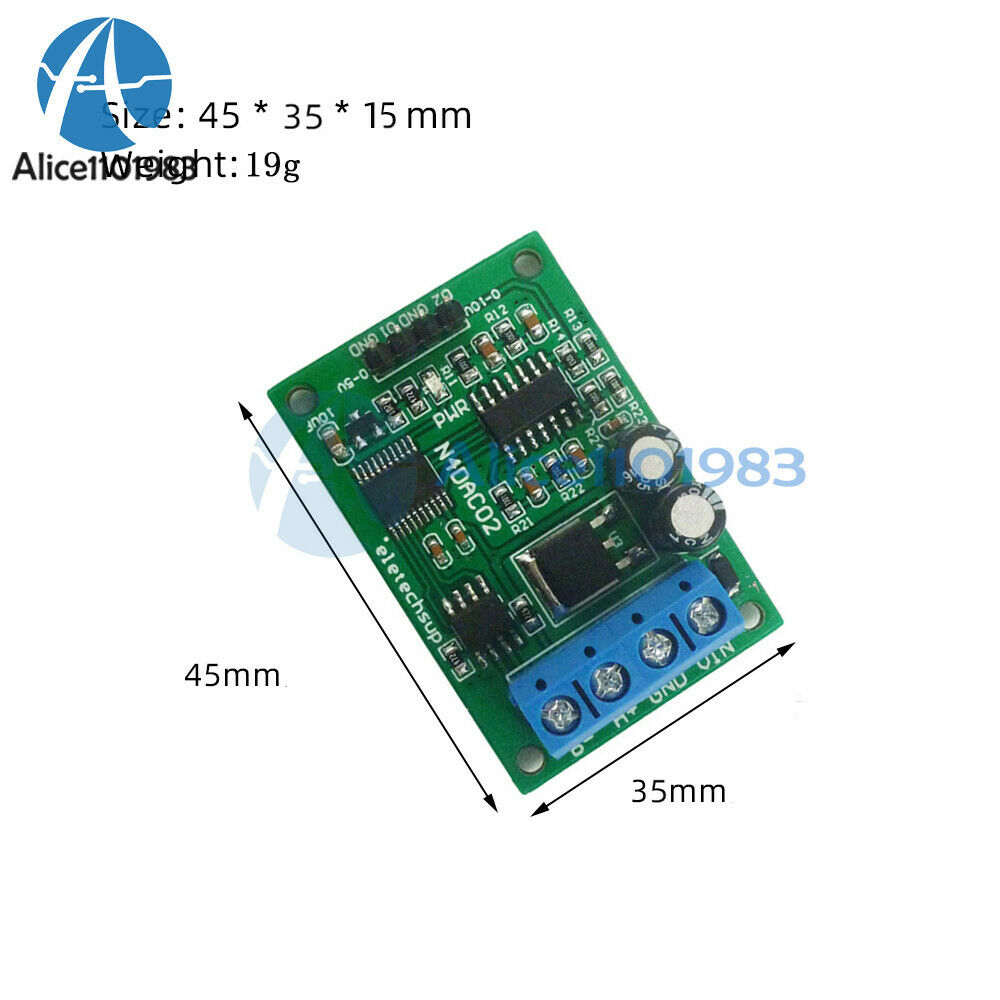 DC12V-25V 2 Channel PWM DAC RS485 Voltage Analog Converter Module N4DAC02 MODBUS