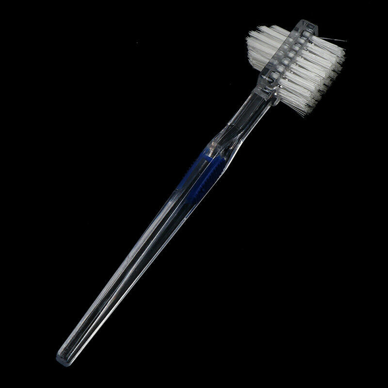 Denture Cleaning Brush Oral Care Double Sided Toothbrush Dental Teeth Soft Br TH