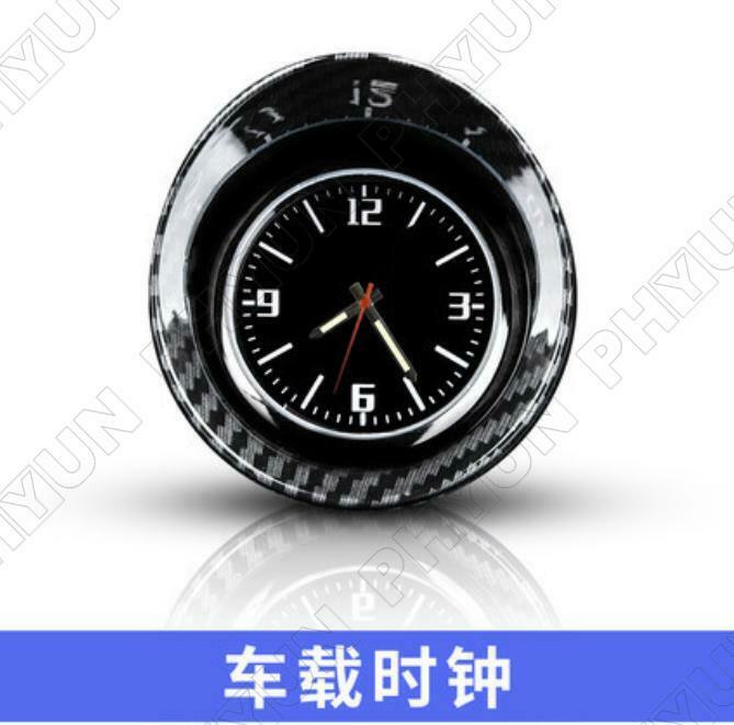 Car Truck Interior Dashboard Clock Luminous Backlight Glossy Carbon Fiber Look