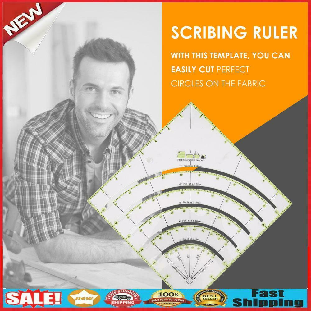 Acrylic Ruler DIY Manual Patchwork Line Drawing Sewing Ruler Measuring Tool @