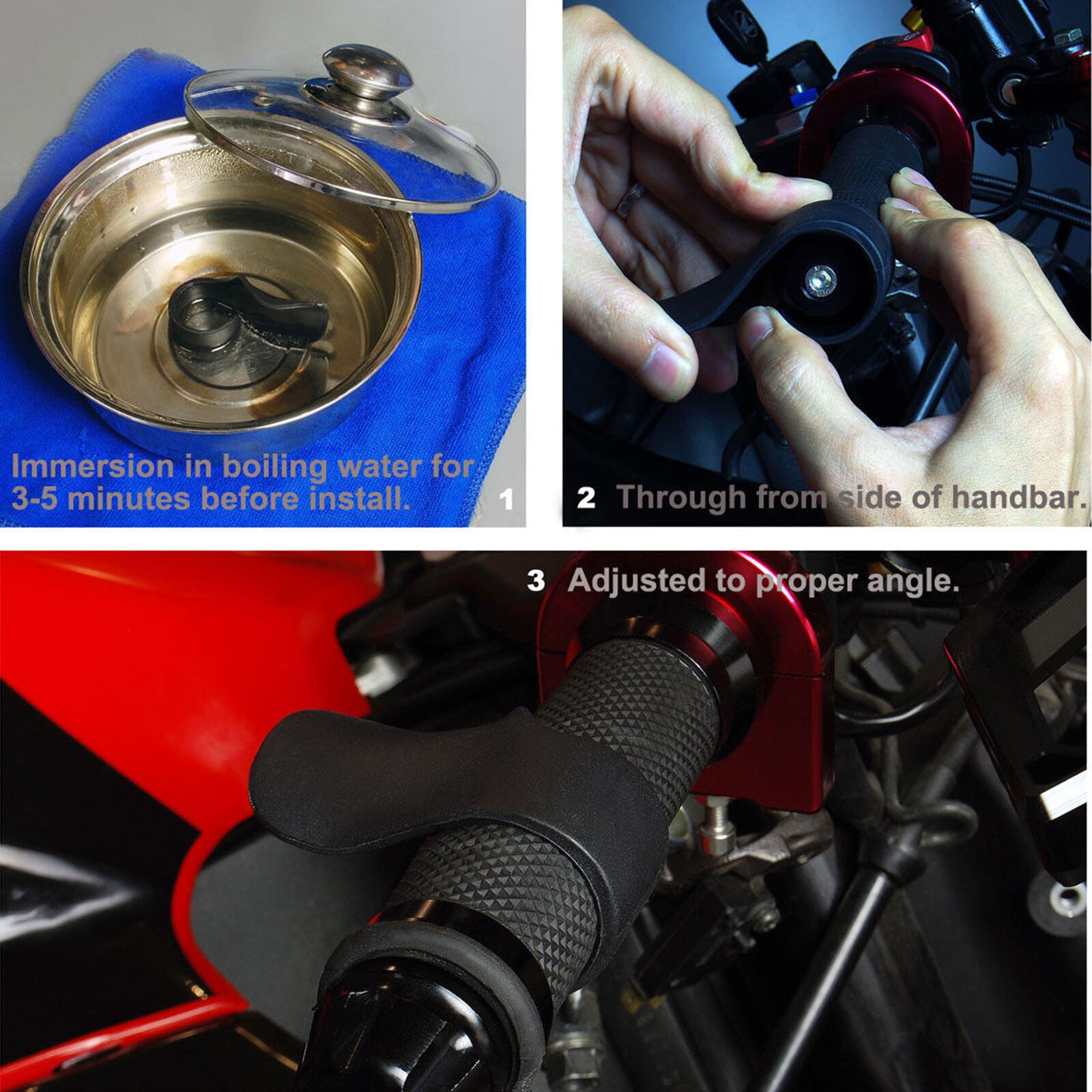 Universal Motorcycle E-Bike Grip Throttle Assist Wrist Cruise Control Cramp Rest