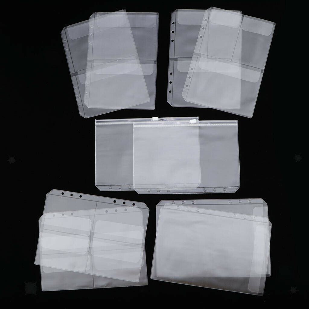 10 ps Document pocket Transparent document folder Binder in a transparent pocket