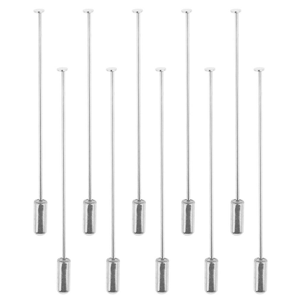 10pcs Bulk Copper Stick Pin with Mini 3mm Pad DIY Jewelry Brooch Findings