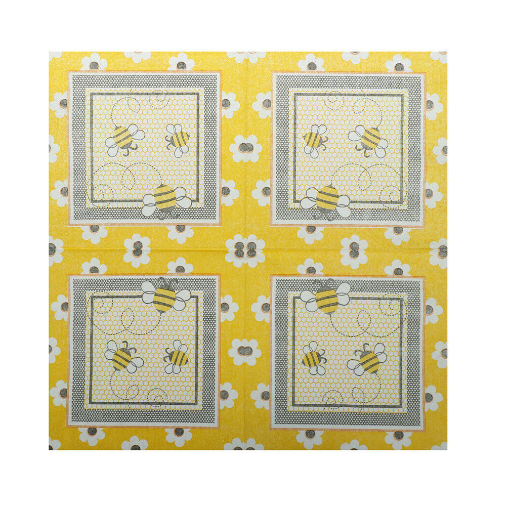 20pcs bee paper napkins serviettes wedding party birthday decor supplies DD